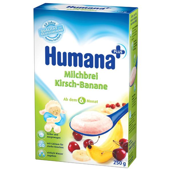 Humana Cereale Lapte banane si cirese - 6 luni 250gr